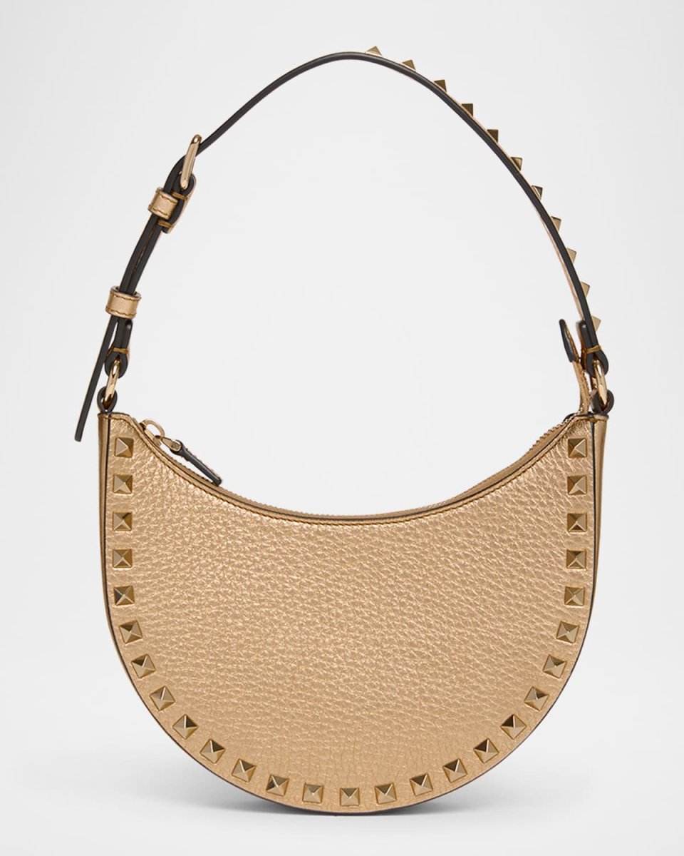 Mini Rockstud Metallic Leather Shoulder Bag